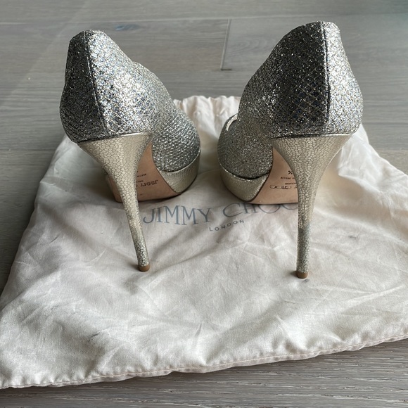 Jimmy Choo Dahlia Platform Pumps 37 1/2 - Picture 2 of 7